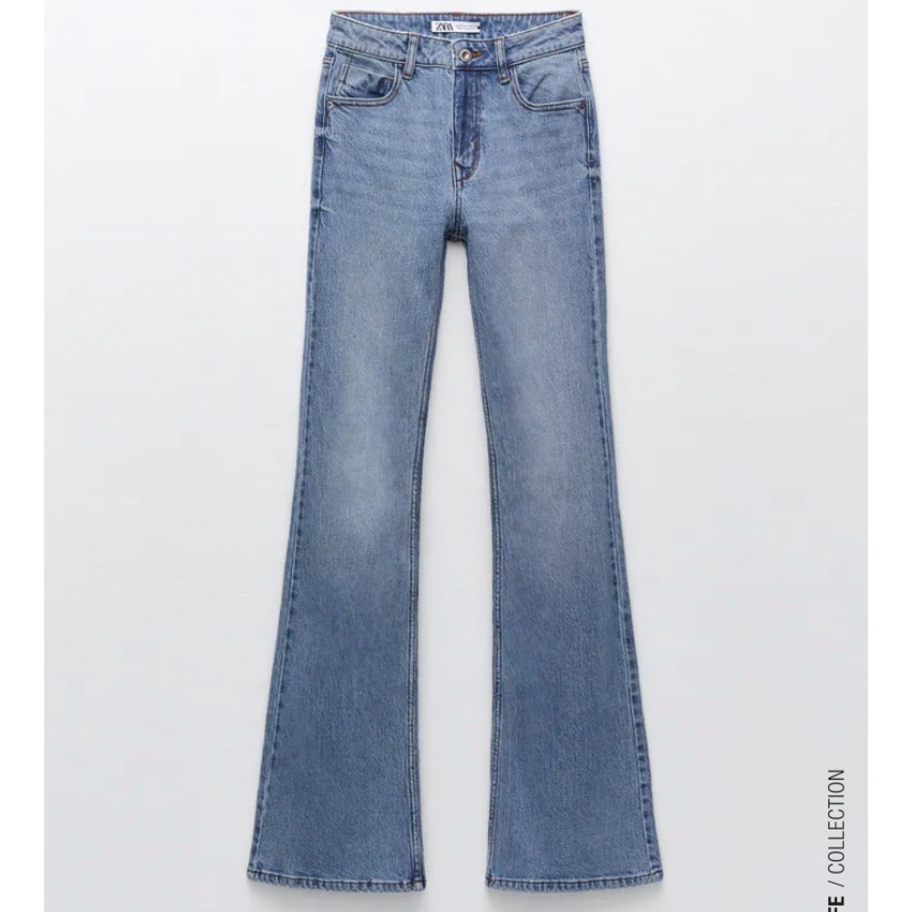 Zara size 8 high rise flare jeans.